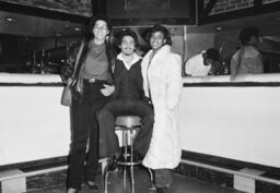 Charlie Chase with two unidentified women at Harlem World