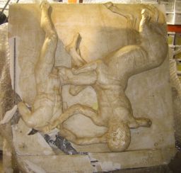 Parthenon metope, South 31, Centaur and Lapith