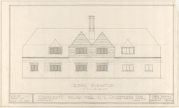 Community House for G. L. Ohrstrom Esq. Rear Elevation