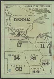 Location of 237 Tornadoes. By States, up to 1882.