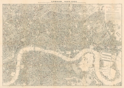 London, 1899-1900. Map showing Places of Religious Worship, Public Elementary Schools, and Houses Licensed for the Sale of Intoxicating Drinks.