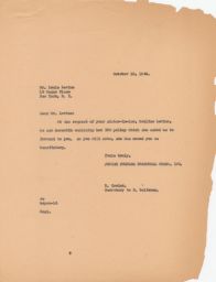 R. Croick to Louis Levine Forwarding IWO Policy, October 1946 (correspondence)