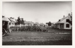 View of bungalows in Kingsport, TN, from intersection of Poplar and Forest