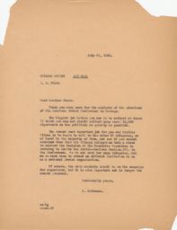 Rubin Saltzman to I. J. Stein about Collecting Signatures, July 1943 (correspondence)