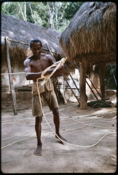 Householder making rope