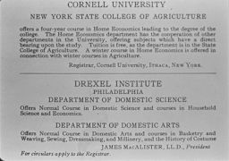 Cornell University - Description of the 4-Year Course in Home Economics