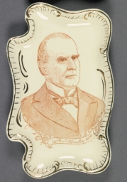 McKinley Ceramic Portrait Tray, 1896