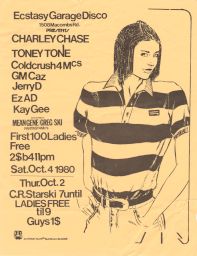Ecstasy Garage Disco, Oct. 4, 1980