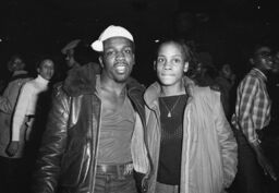 Tony Tone with one of Easy AD's sisters at Harlem World
