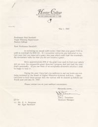 Typed signed letter from John J. Tesoriero to Paul Davidoff.