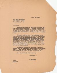 Rubin Saltzman to Nora Zhitlowsky about Publications Proceedings, April 1946 (correspondence)