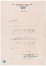 Letter to A.W. Bosworth from M & R Dietetic Laboratories about Similac
