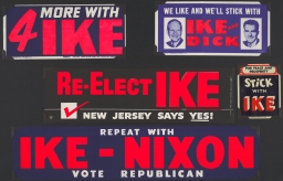 Eisenhower-Nixon Bumper Stickers, 1956