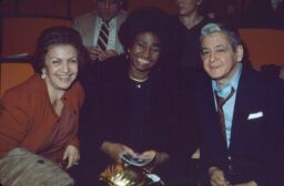 Celia Cruz with Olga and "Papacito" Louis Bermudez, Lehman Center for the Performing Arts