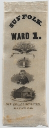 Suffolk Ward 1 New England Whig Party Convention Ribbon, 1840