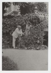 Ford Madox Ford and Janice Biala on the Riviera on Stairs