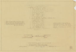 Construction drawing for gate for Ralph Hanes Esq.