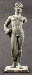 Statuette of standing naked youth with Etruscan inscription