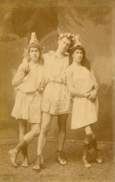 Greek Society play, "The Acharnians of Aristophanes", 1886 Penn production, three cast members