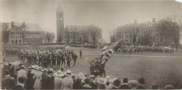 Cornell Cadet Corps on Arts Quad Before WWI