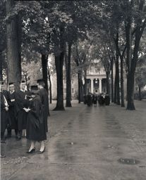 Students on Main Hall Green for Commencement