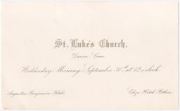 St. Luke's Church invitation
