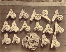 Royal Architectural Museum. Plaster Casts (Elbows of Stalls and Boss) from Salisbury Cathedral 