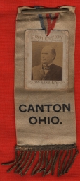 McKinley Canton Ohio Portrait Campaign Ribbon, 1896